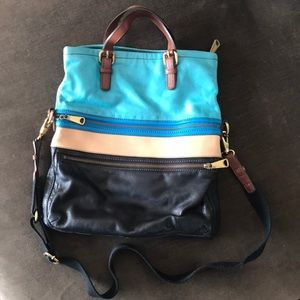 Fossil Explorer Messenger large leather purse